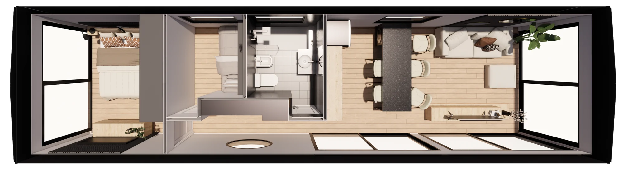 Steel Frame vista superior